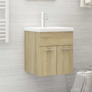 Mueble con lavabo madera de ingeniería roble Sonoma