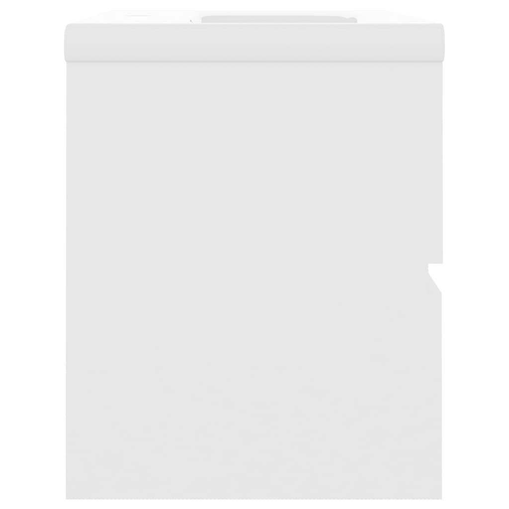 Mueble con lavabo madera de ingeniería blanco - Imagen 5