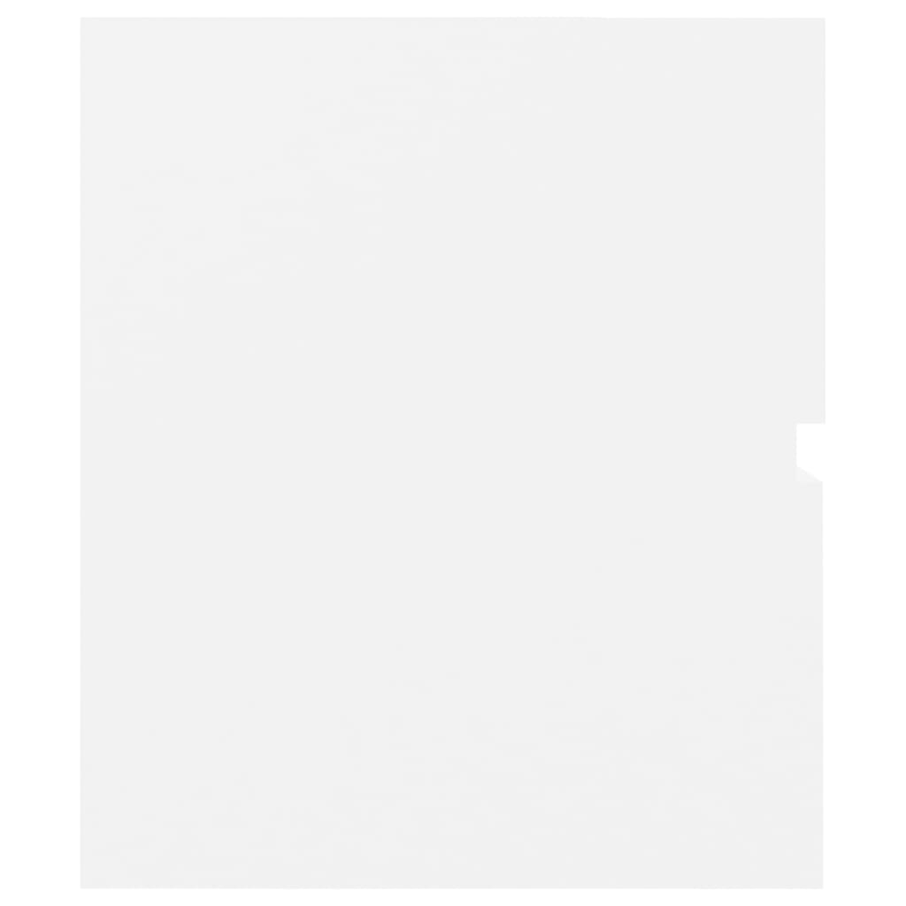 Mueble con lavabo madera de ingeniería blanco - Imagen 6