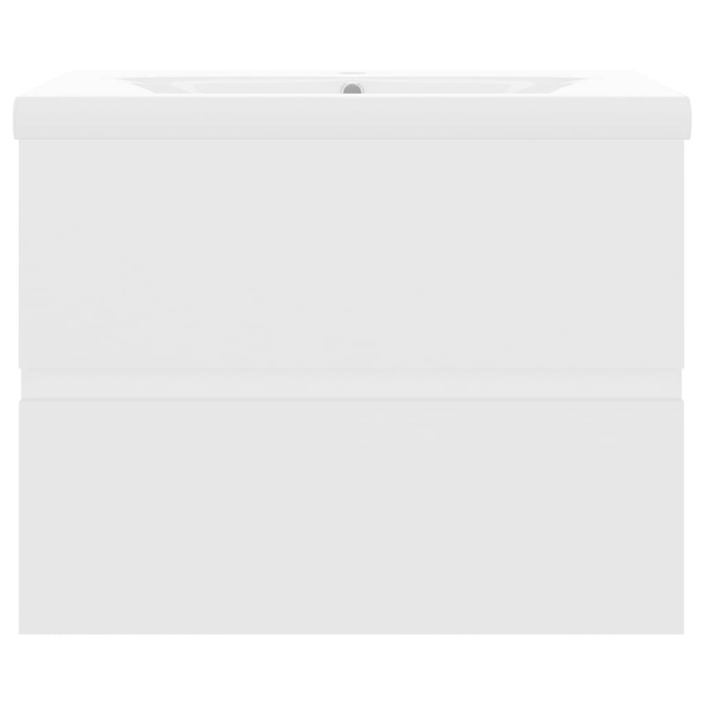 Mueble con lavabo madera de ingeniería blanco - Imagen 7