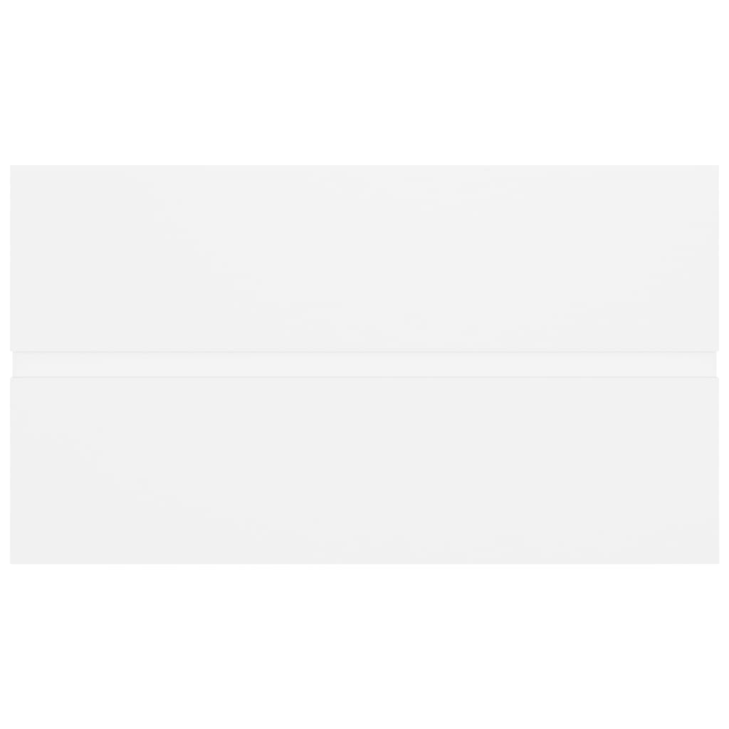 Mueble con lavabo madera de ingeniería blanco - Imagen 7