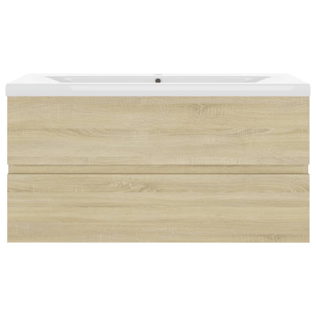 Mueble con lavabo madera de ingeniería roble Sonoma - Imagen 5