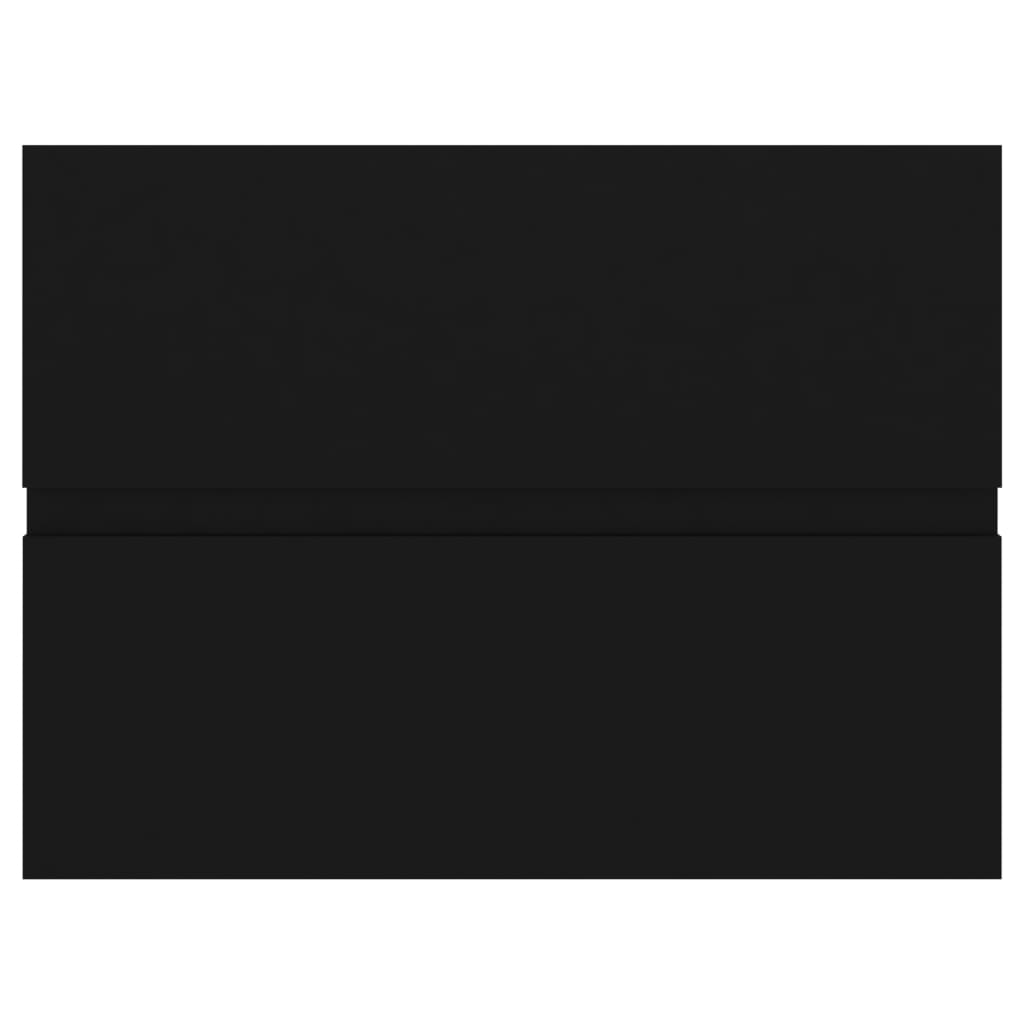 Mueble con lavabo madera de ingeniería negro - Imagen 9