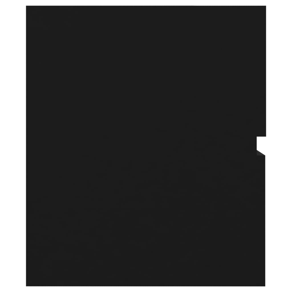 Mueble con lavabo madera de ingeniería negro - Imagen 10