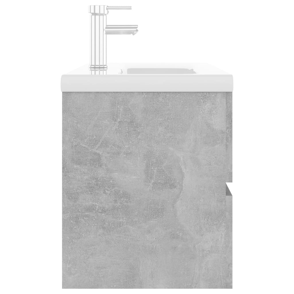 Mueble con lavabo madera de ingeniería gris hormigón - Imagen 5
