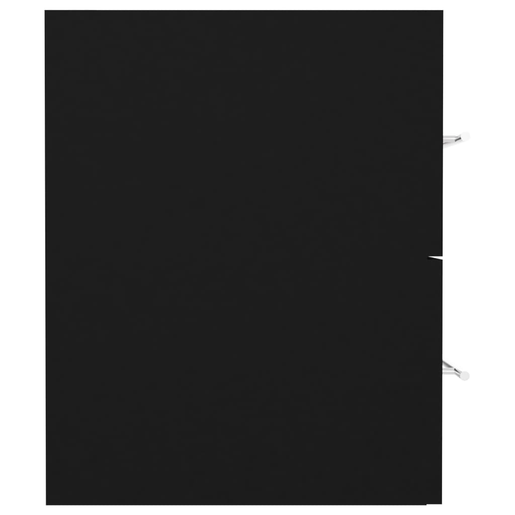 Mueble con lavabo madera de ingeniería negro - Imagen 6