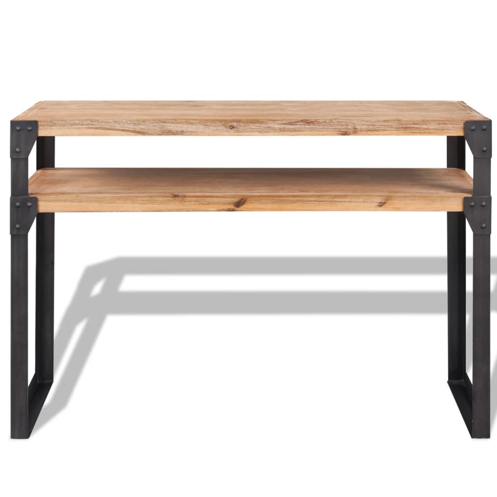 Mesa consola de madera maciza reciclada 120x40x85 cm - Imagen 2