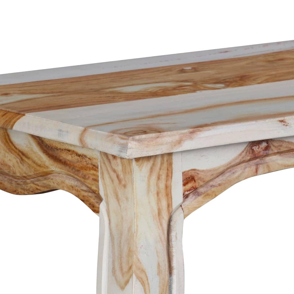 Mesa consola de madera maciza de sheesham 110x40x76 cm - Imagen 8