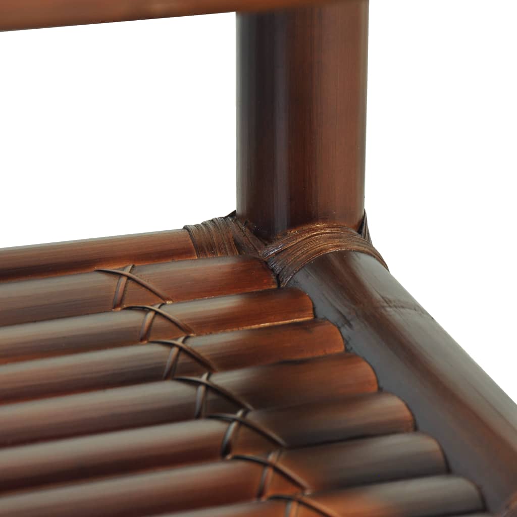 Mesita de noche de bambú marrón oscuro 40x40x40 cm - Imagen 4