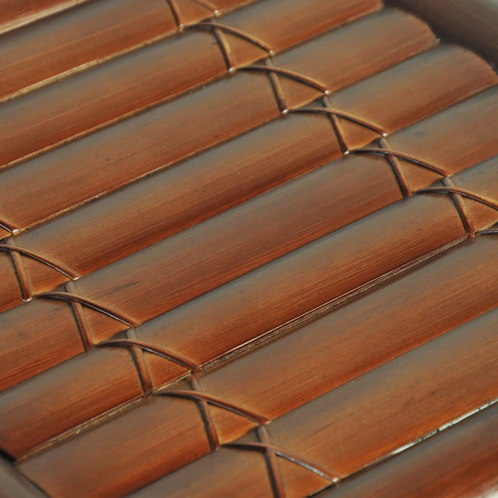 Mesita de noche de bambú marrón oscuro 40x40x40 cm - Imagen 6