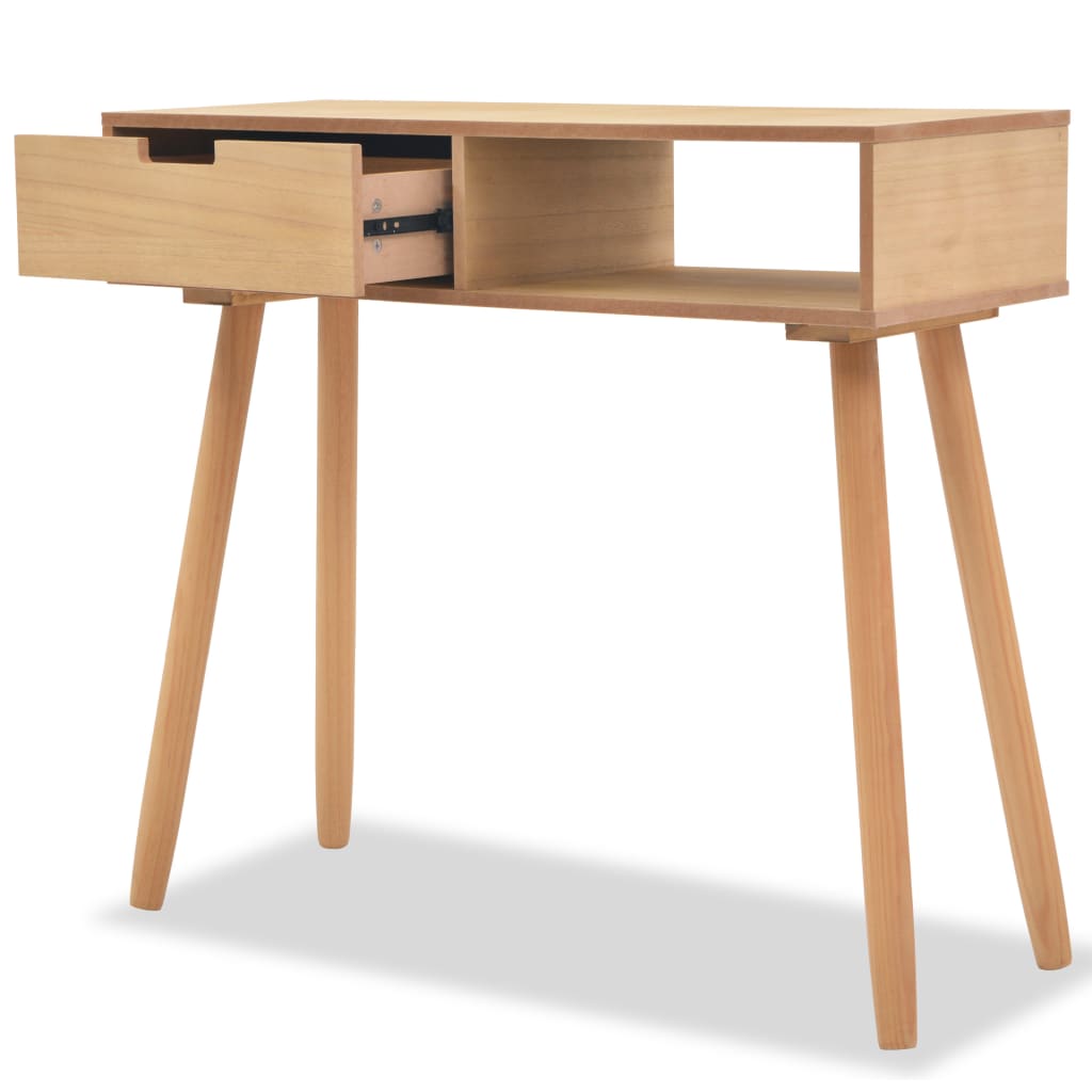 Mesa consola de madera maciza de pino 80x30x72 cm marrón - Imagen 2