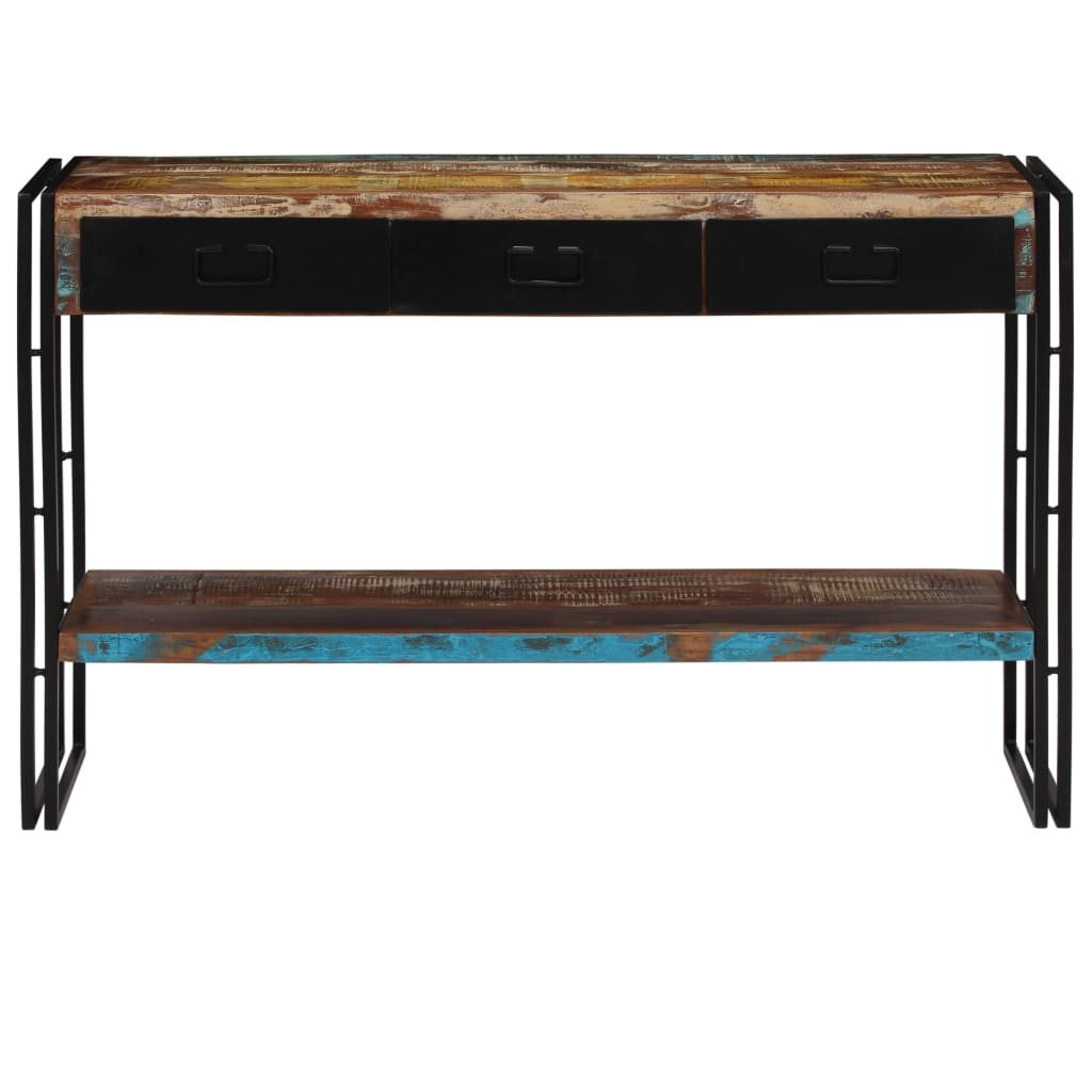 Mesa consola de madera maciza reciclada 120x30x76 cm - Imagen 2