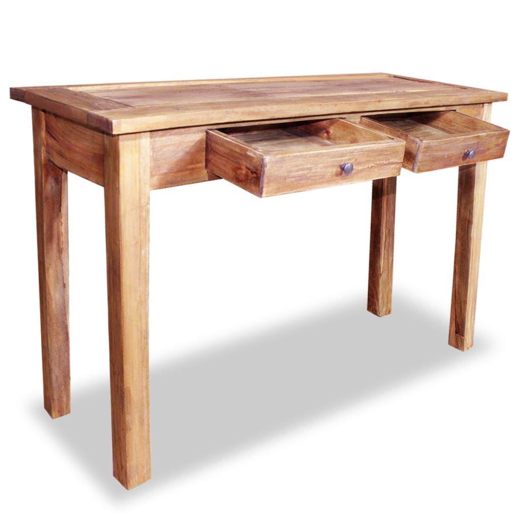 Mesa consola de madera maciza reciclada 123x42x75 cm - Imagen 2