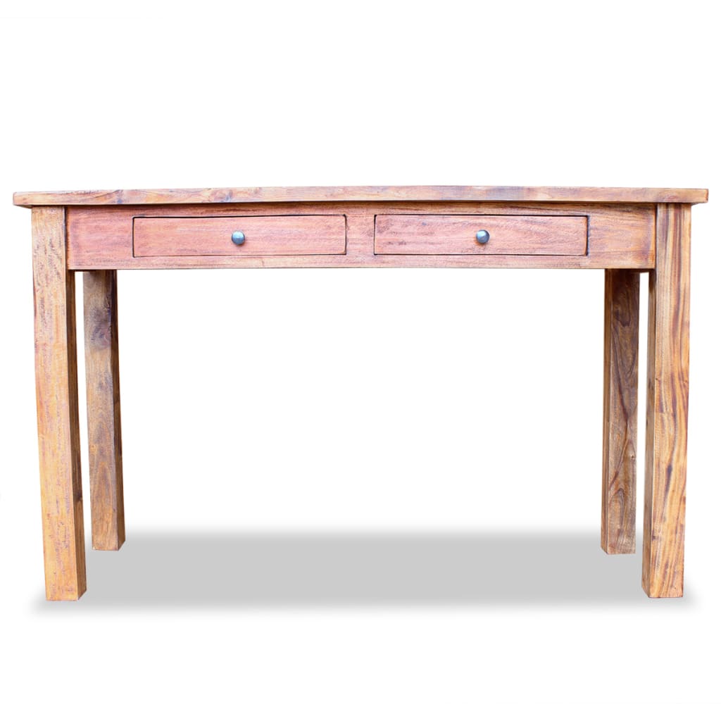 Mesa consola de madera maciza reciclada 123x42x75 cm - Imagen 3