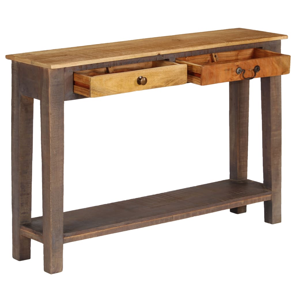 Mesa consola de madera maciza vintage 118x30x80 cm - Imagen 2