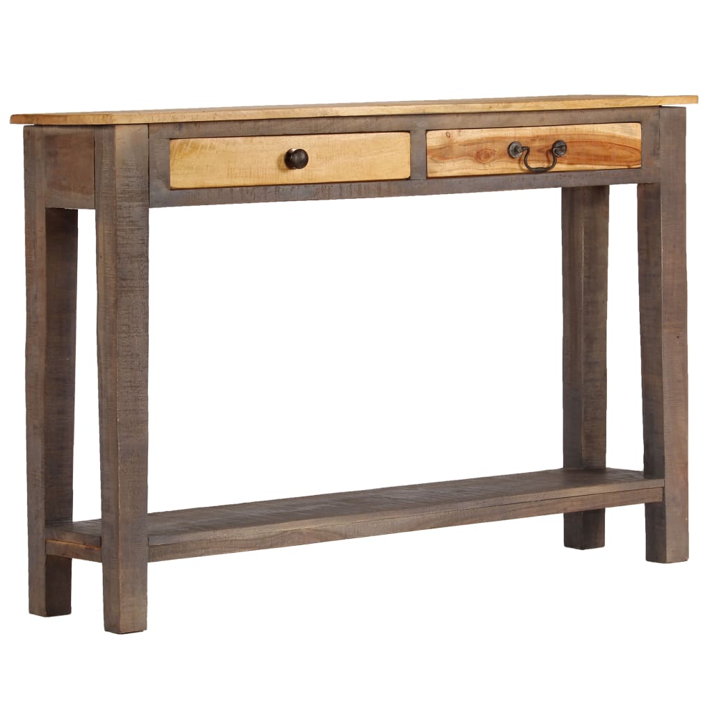 Mesa consola de madera maciza vintage 118x30x80 cm - Imagen 12