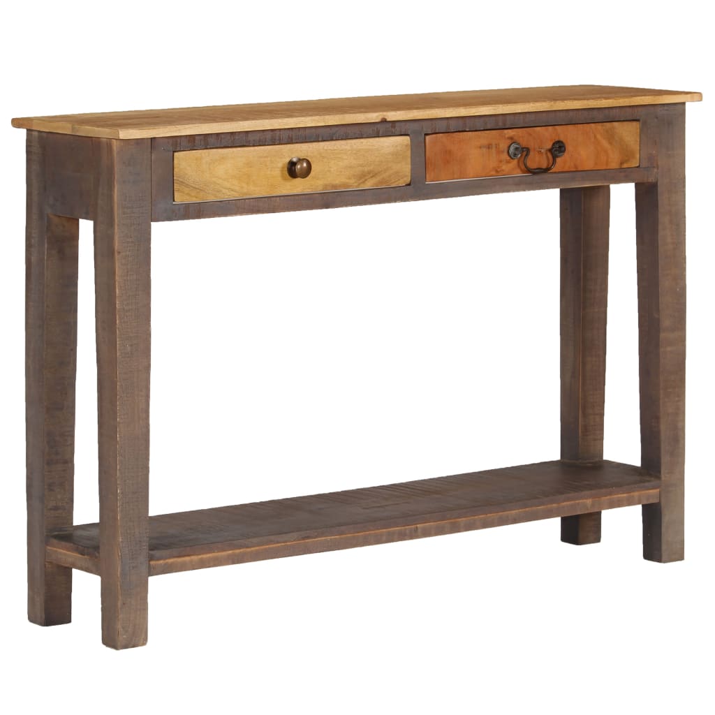 Mesa consola de madera maciza vintage 118x30x80 cm - Imagen 9