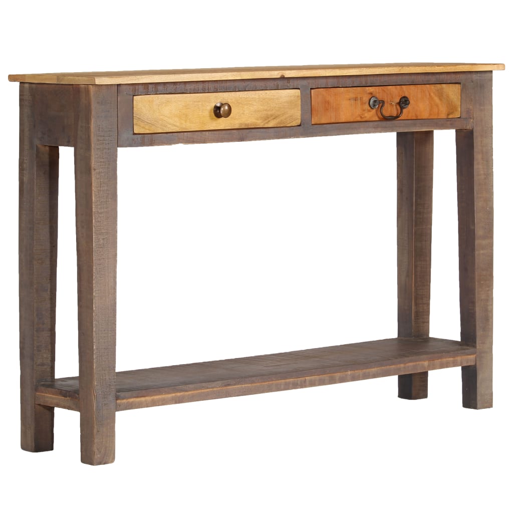 Mesa consola de madera maciza vintage 118x30x80 cm - Imagen 10
