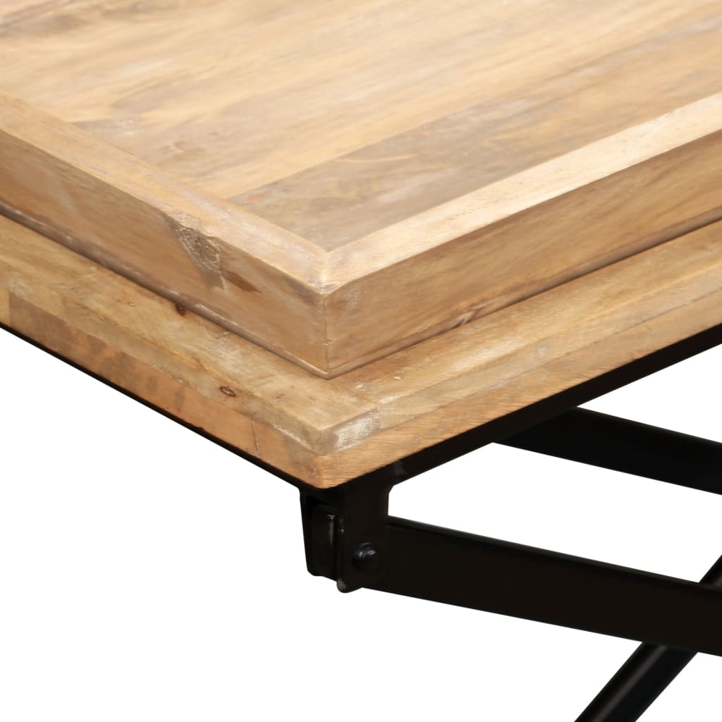 Mesa consola de madera de mango maciza 130x40x80 cm - Imagen 7