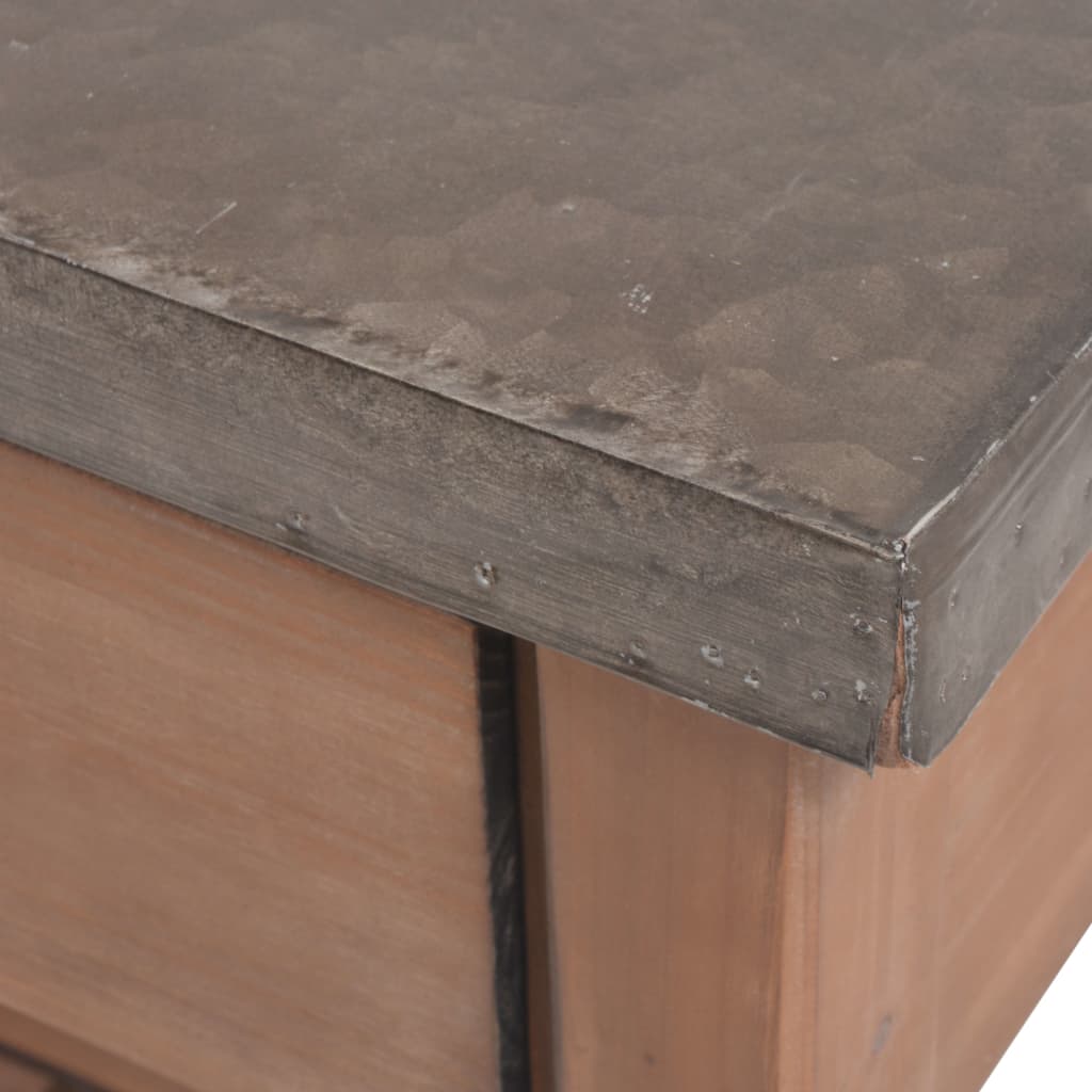 Mesa consola de madera de abeto maciza 122x35x80 cm - Imagen 8