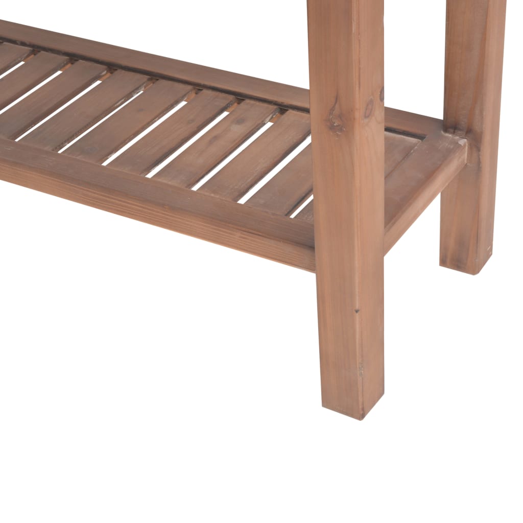 Mesa consola de madera de abeto maciza 122x35x80 cm - Imagen 9