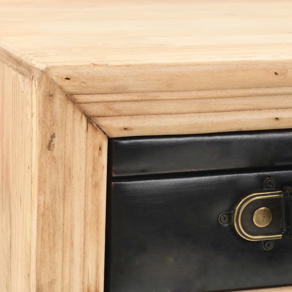 Mesita de noche de madera maciza de abeto 43x38x50 cm - Imagen 8