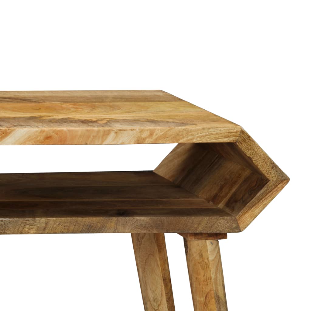 Mesa consola de madera maciza de mango 90x35x76 cm - Imagen 9