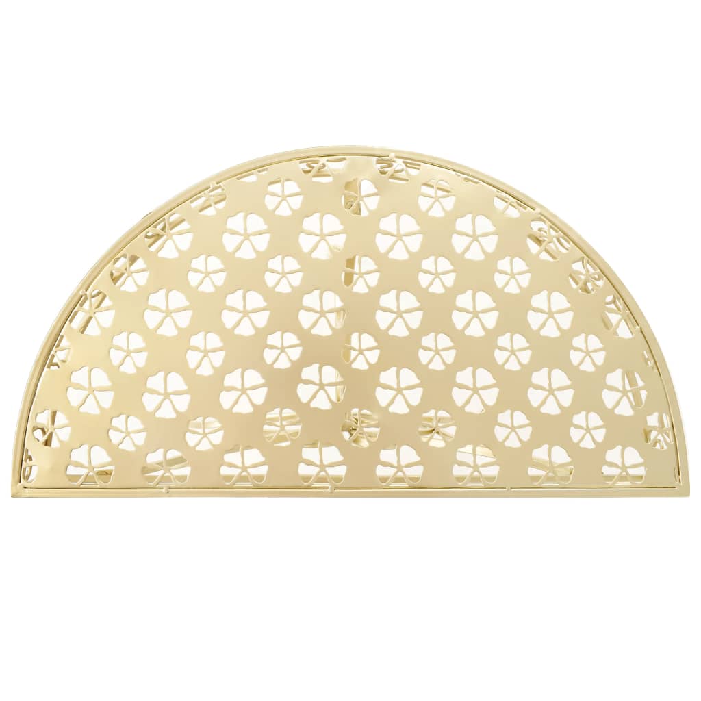 Mesa auxiliar vintage metal semicircular 72x36x74 cm dorado - Imagen 3