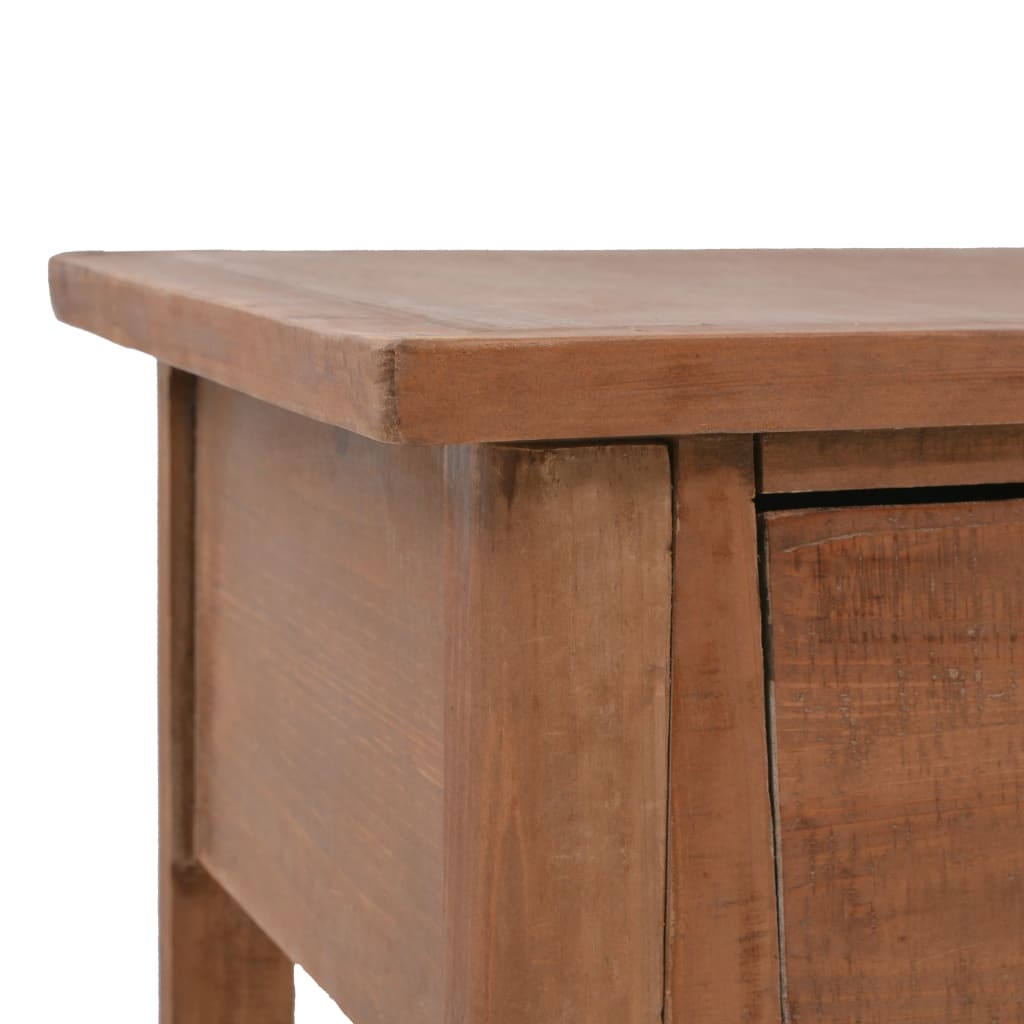 Mesa consola de madera de abeto maciza marrón 126x40x77,5 cm - Imagen 6