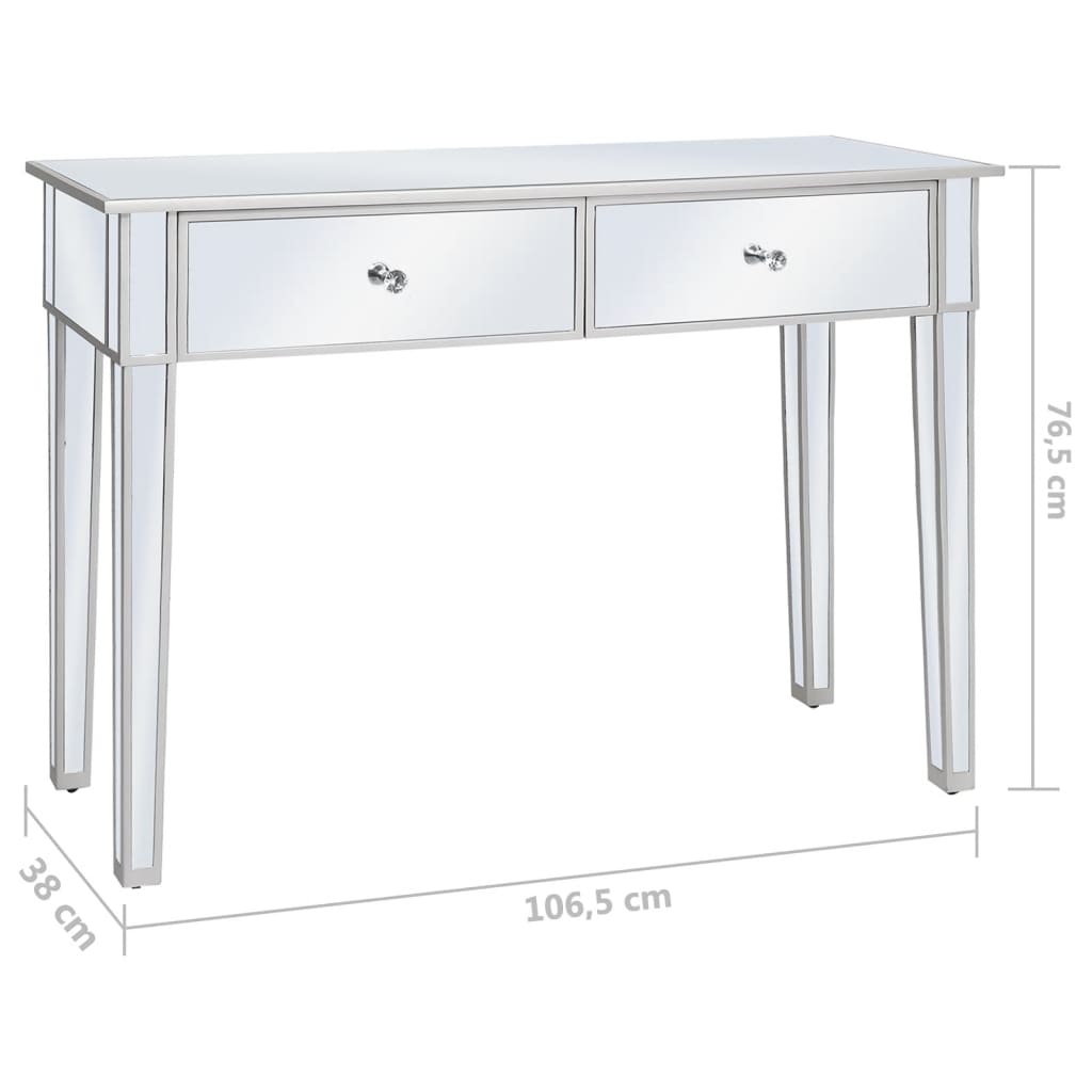 Mesa consola de espejo de MDF y vidrio 106,5x38x76,5 - Imagen 8