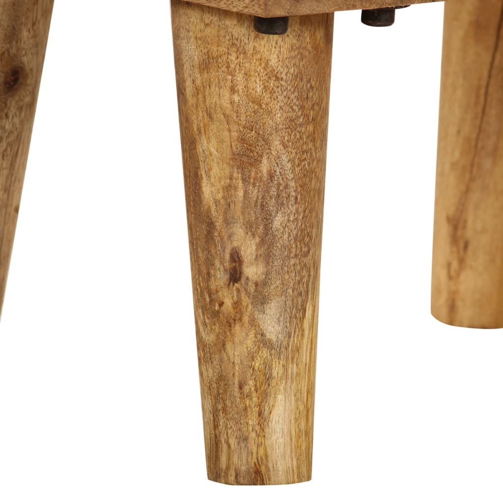 Mesita de noche de madera maciza de mango 40x30x59,5 cm - Imagen 11