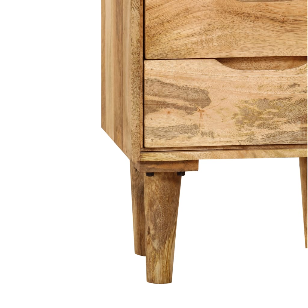 Mesita de noche de madera maciza de mango 40x30x59,5 cm - Imagen 6