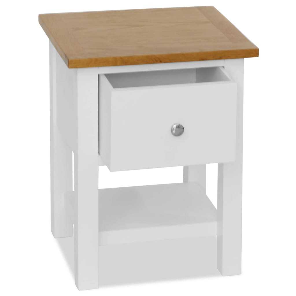 Mesita de noche de madera de roble maciza 36x30x47 cm - Imagen 2
