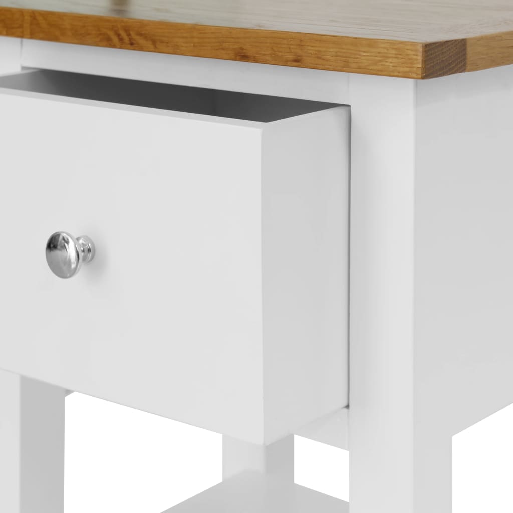 Mesita de noche de madera de roble maciza 36x30x47 cm - Imagen 6