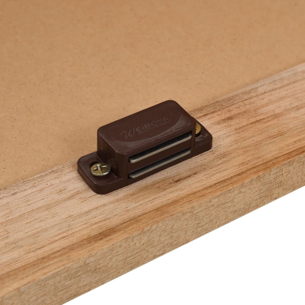 Mueble de lavabo madera maciza de nogal 66x29x61 cm - Imagen 5