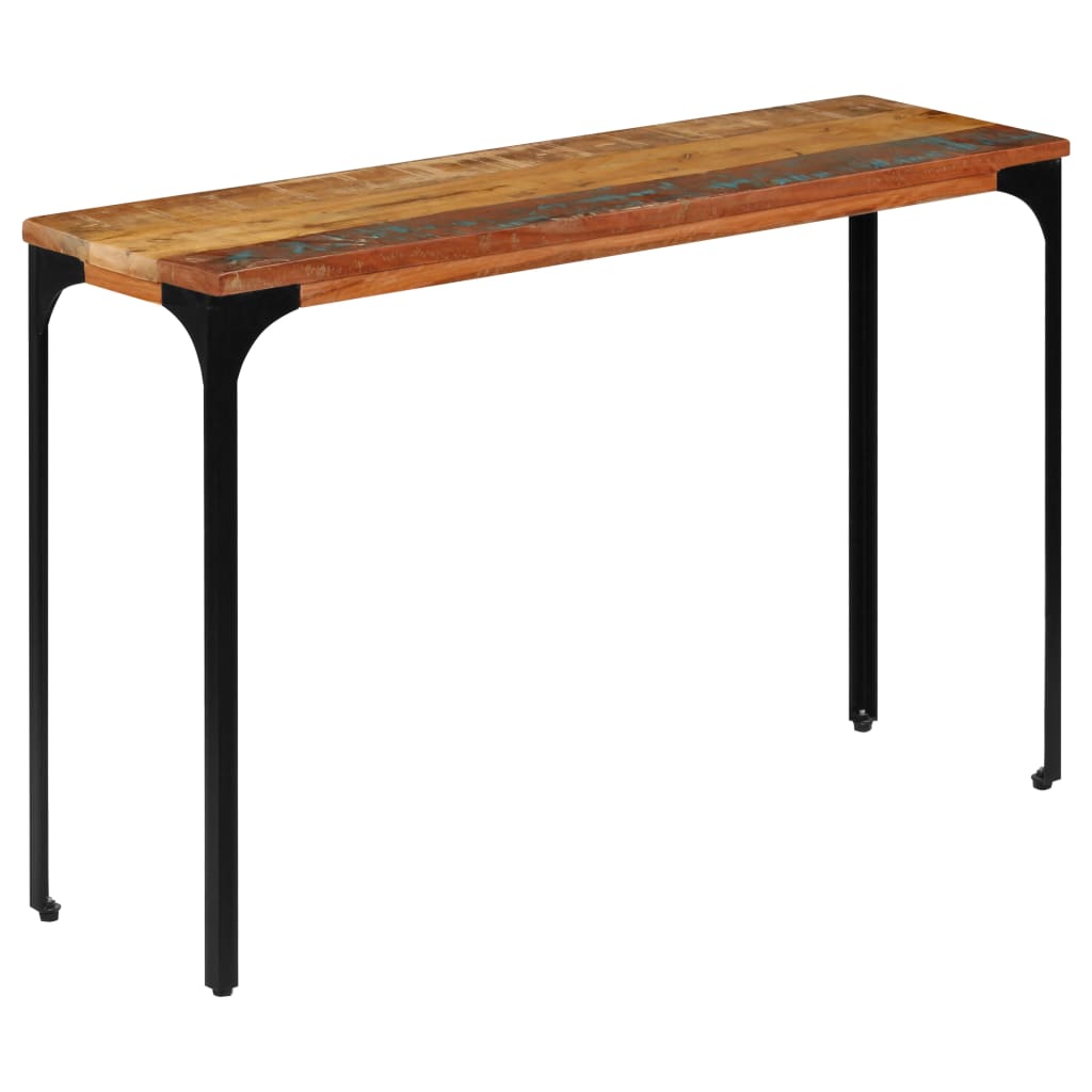 Mesa consola madera maciza reciclada 120x35x76 cm - Imagen 11