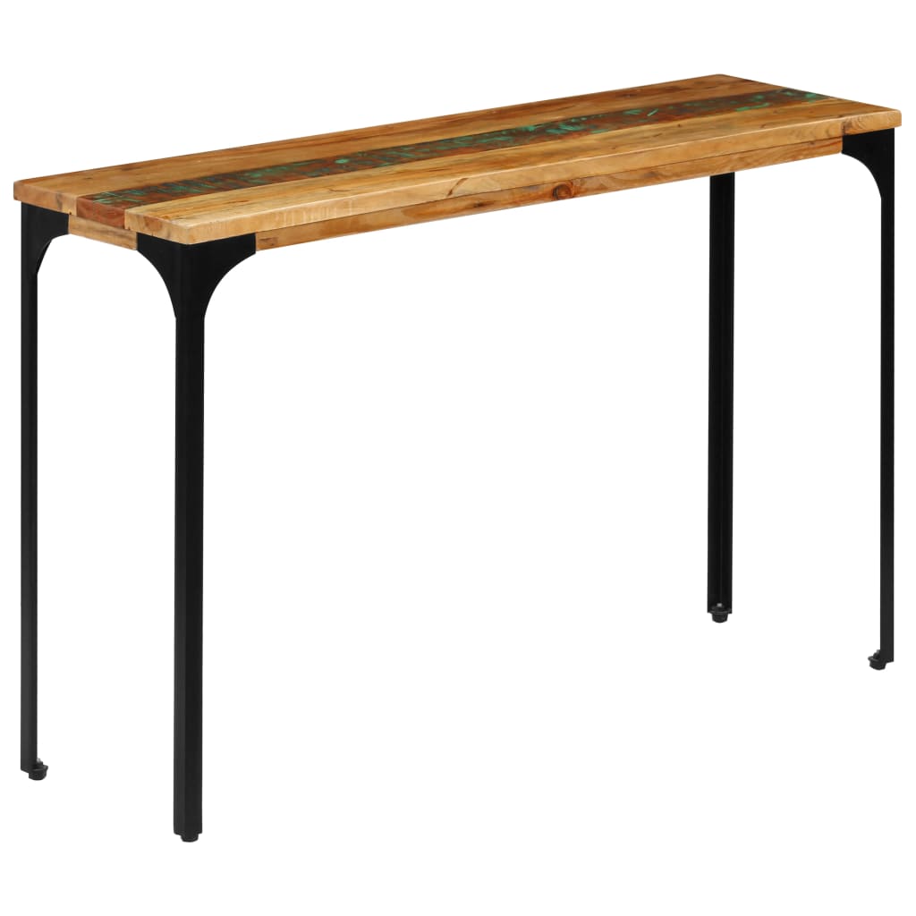 Mesa consola madera maciza reciclada 120x35x76 cm - Imagen 12