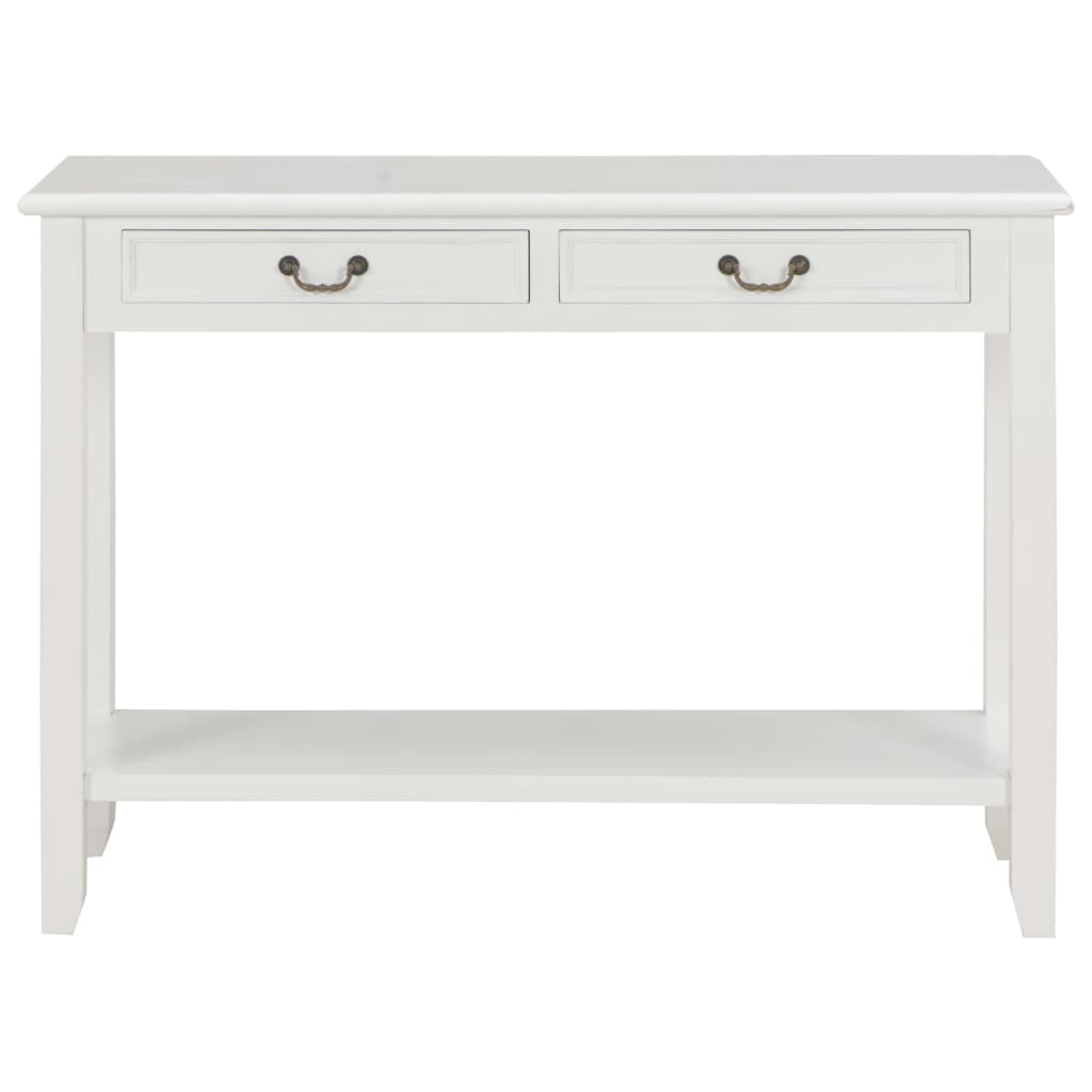 Mesa consola de madera blanco 110x35x80 cm - Imagen 3