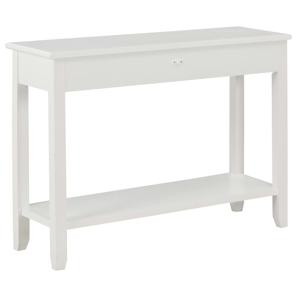 Mesa consola de madera blanco 110x35x80 cm - Imagen 4