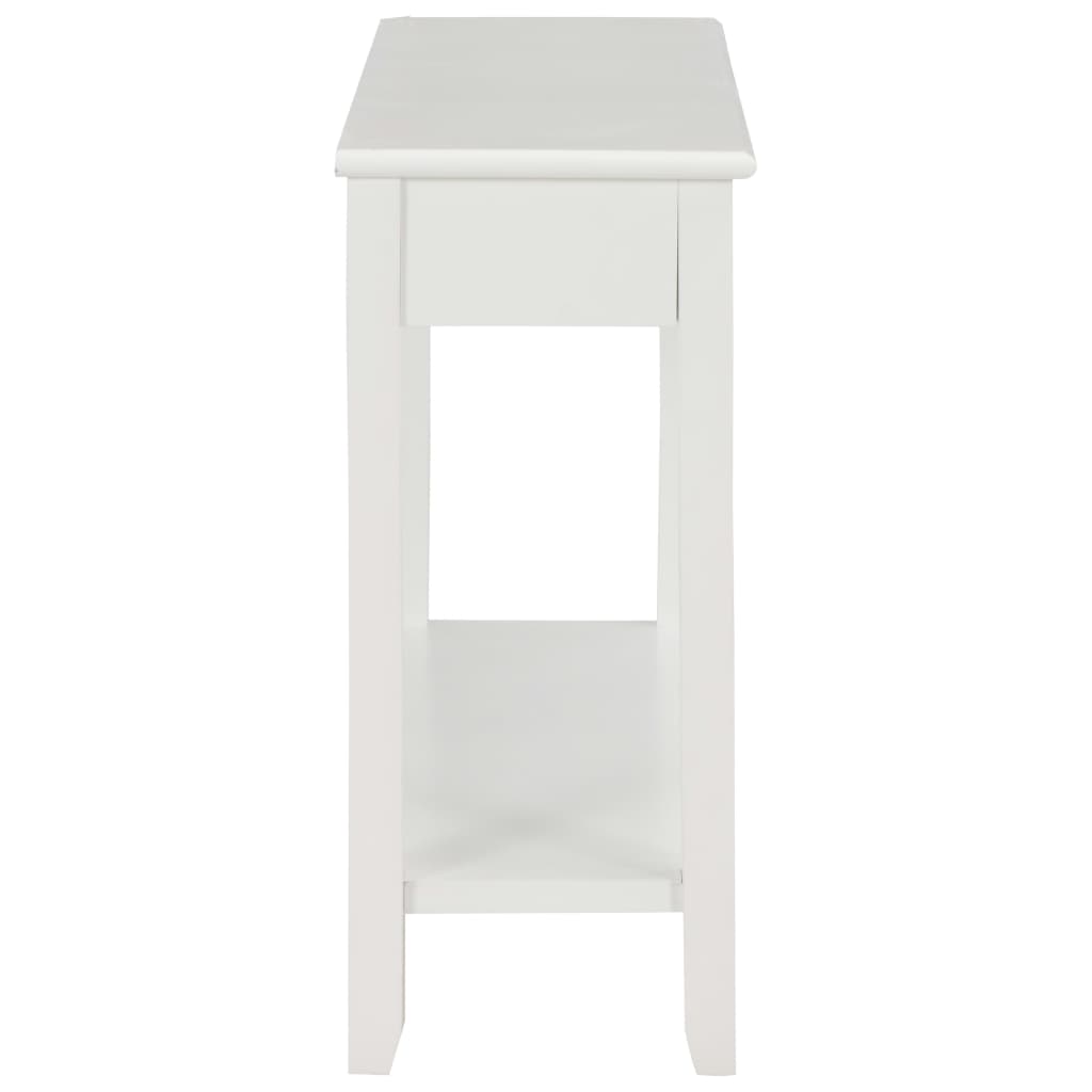 Mesa consola de madera blanco 110x35x80 cm - Imagen 5