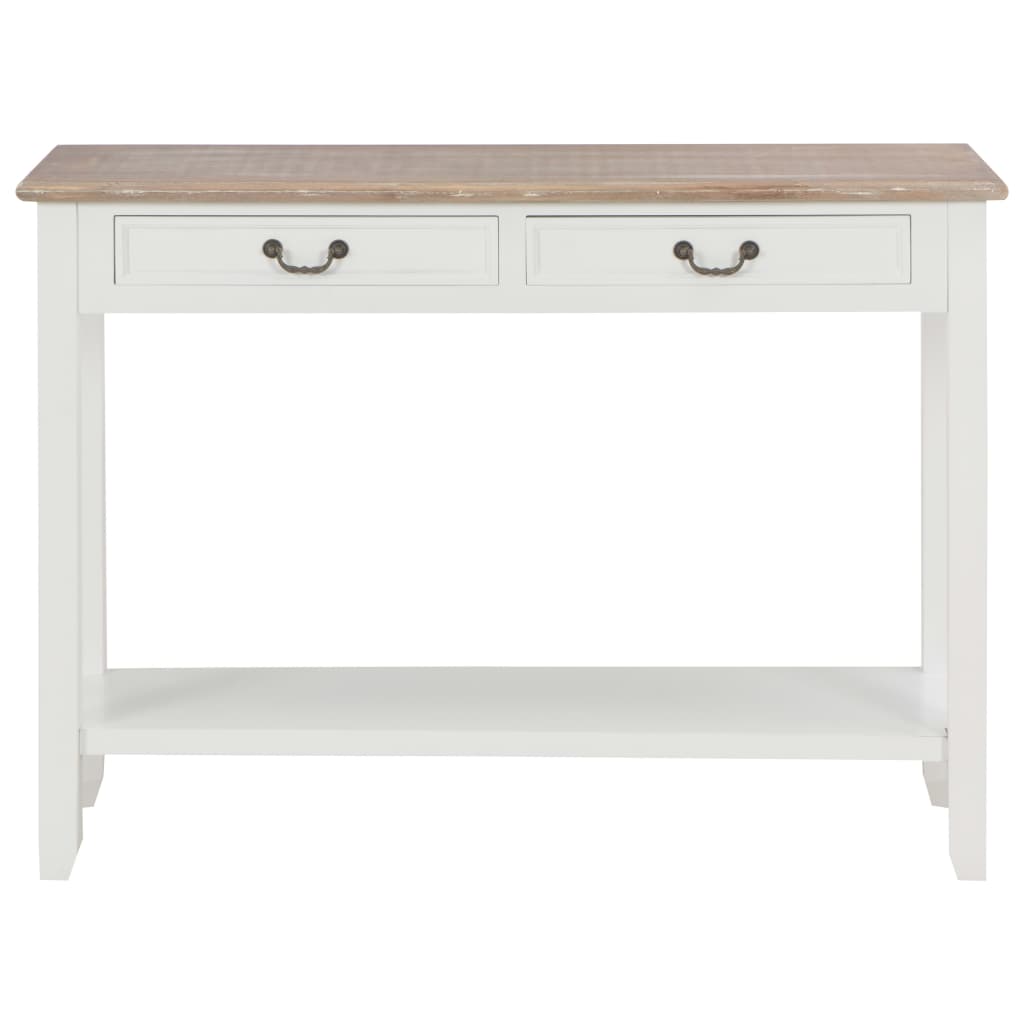 Mesa consola de madera blanco 110x35x80 cm - Imagen 3