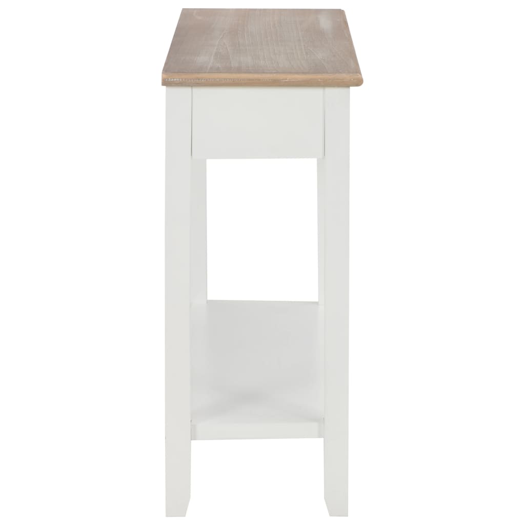 Mesa consola de madera blanco 110x35x80 cm - Imagen 5