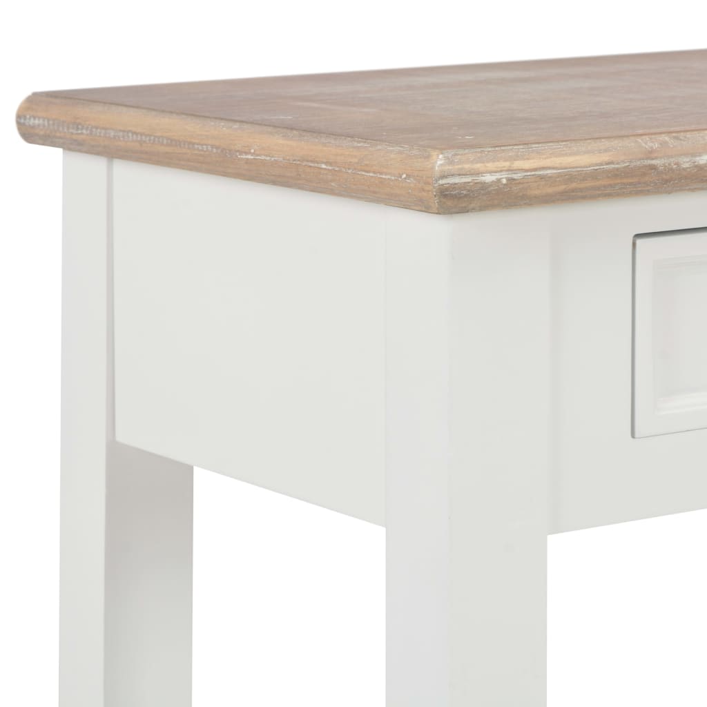 Mesa consola de madera blanco 110x35x80 cm - Imagen 6