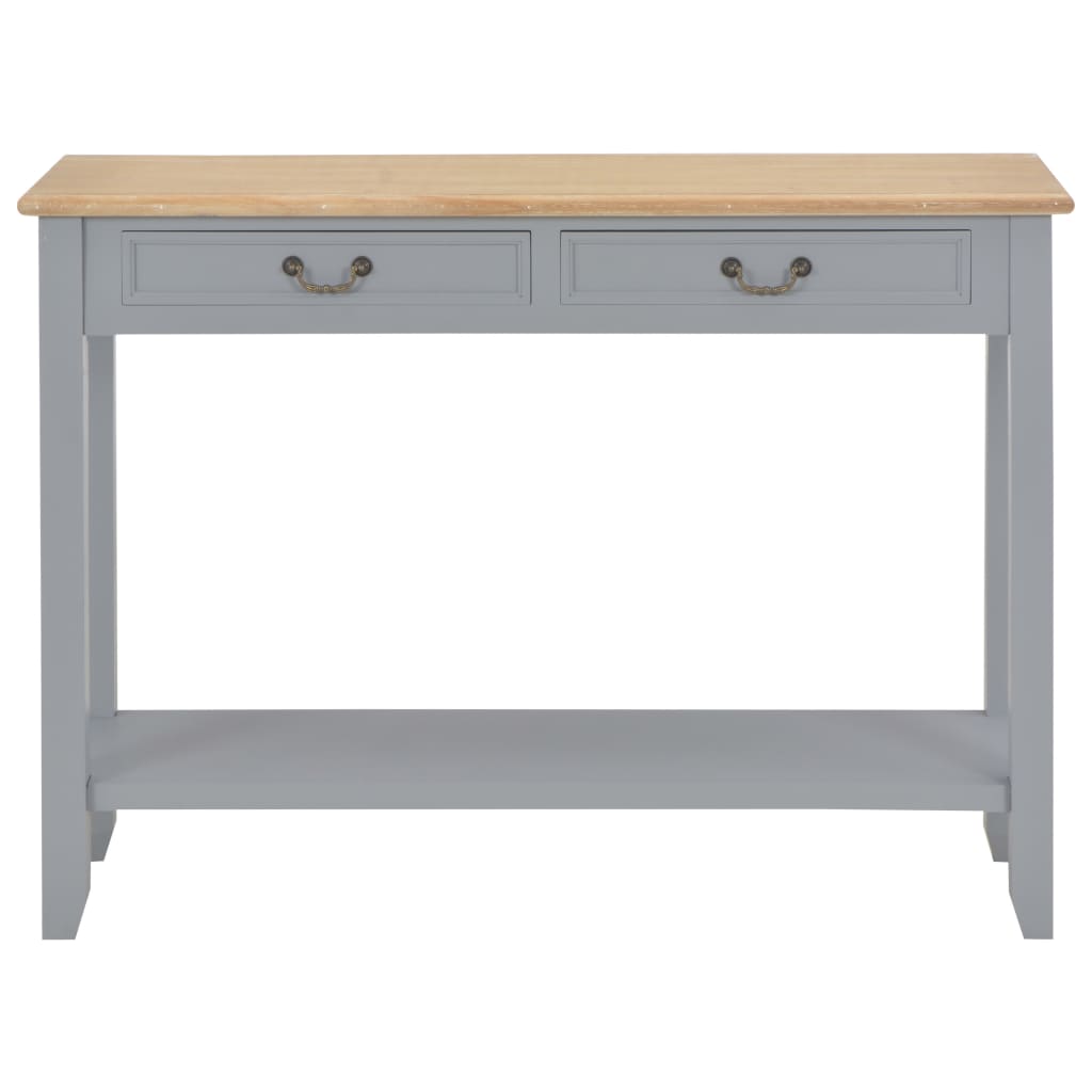 Mesa consola de madera gris 110x35x80 cm - Imagen 3