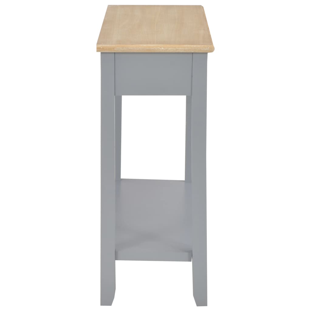 Mesa consola de madera gris 110x35x80 cm - Imagen 5