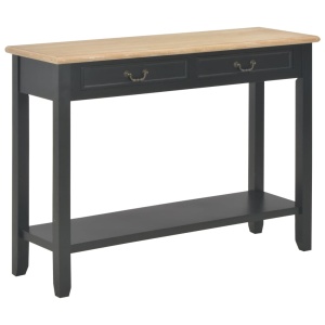 Mesa consola de madera negro 110x35x80 cm
