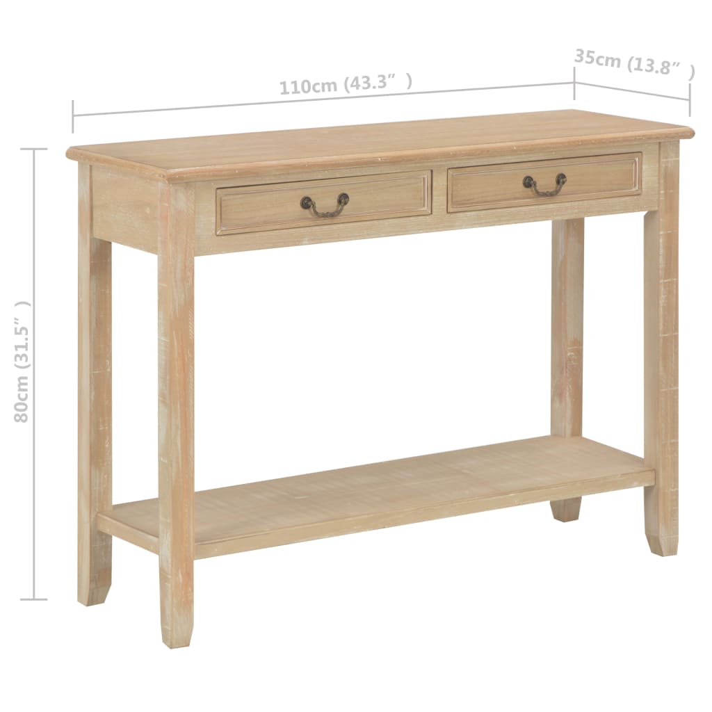 Mesa consola de madera 110x35x80 cm - Imagen 8