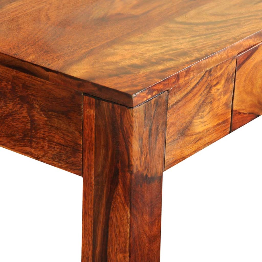 Mesa consola con 3 cajones madera maciza Sheesham 80 cm - Imagen 3
