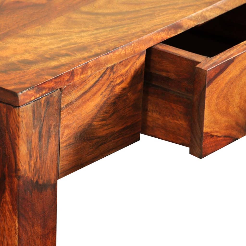 Mesa consola con 3 cajones madera maciza Sheesham 80 cm - Imagen 4