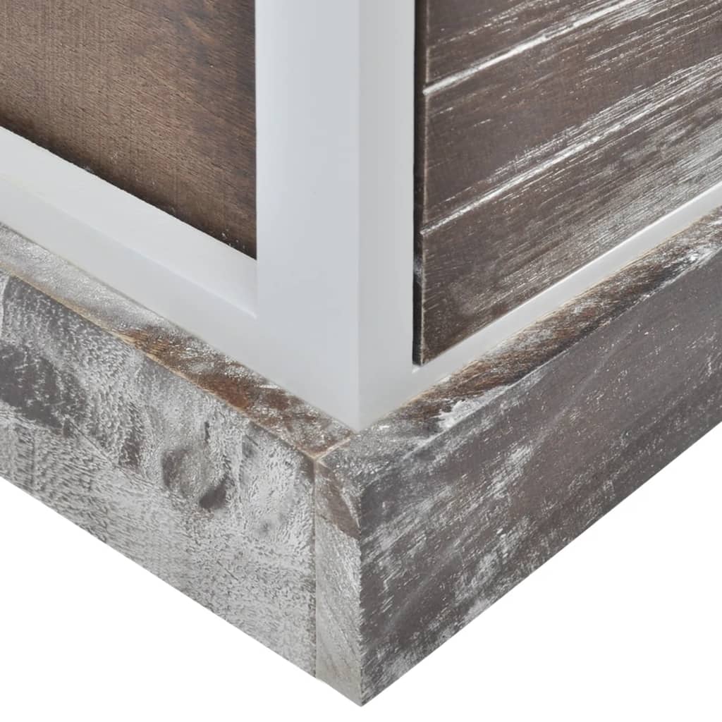 Mesita de noche marrón y blanca - Imagen 7